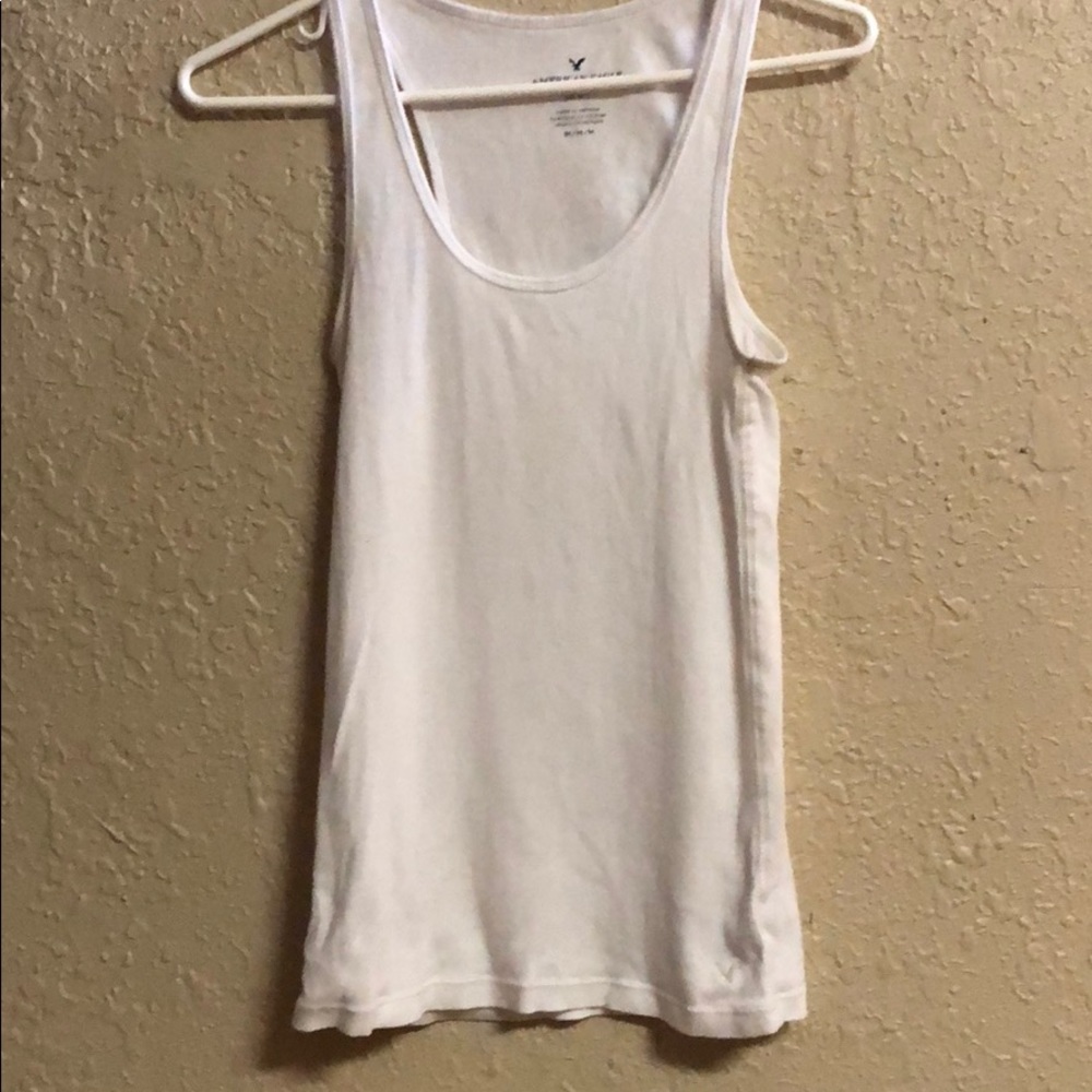 AE plain white tank top